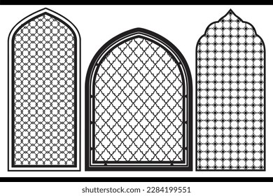 Islamic style decorative window of Holy shrine. Haram Jali. Haram Window.