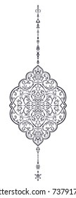 Islamic style design element for decoration, flower elements and ornament. clothing, packaging. India,Arabic, Dubai, turkish, Islam. Invitation greeting card