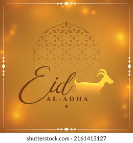 islamic style eid al adha golden background 