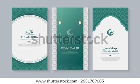 Islamic style Eid al Adha social media stories template collection