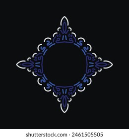 Islamic style frame design template vector element. Suitable for design element of Ramadan poster, Eid Mubarak greeting card, and copy space for Islamic quote text.