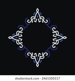 Elemento de Vector de Plantilla de diseño de marco de estilo islámico. Conveniente para el elemento de diseño del póster de Ramadán, tarjeta de felicitación de Eid Mubarak, y espacio de copia para el texto de la cita islámica.