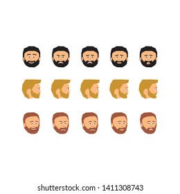 Islamic style male drawing set, vector
