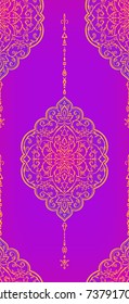 Islamic style pattern for fabric design for decoration, flower elements and ornament. clothing, packaging. India,Arabic, Dubai, turkish, Islam. Invitation greeting card