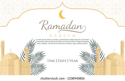 Islamic style ramadan kareem and eid decorative background