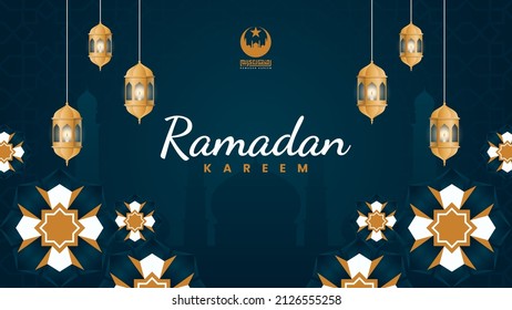 Islamic style ramadan kareem and eid decorative banner