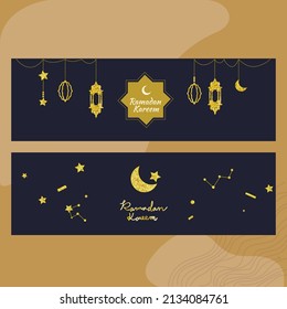 Islamic style ramadan kareem festival card