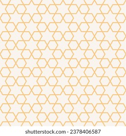 Islamic subtle pattern. Pattern with thin lines and scrolls on a cream white background. Monochrome abstract floral linear texture. Seamless ornamental design. Vector design for swatches, fabric, wrap