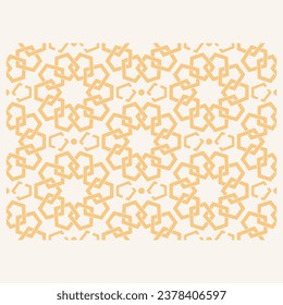 Islamic subtle pattern. Pattern with thin lines and scrolls on a cream white background. Monochrome abstract floral linear texture. Seamless ornamental design. Vector design for swatches, fabric, wrap