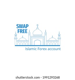 Islamic Swap Free Label for trading websites or posts about brokers with halal islamic forex accounts