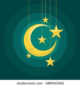 islamic symbol crescent for background ramadan