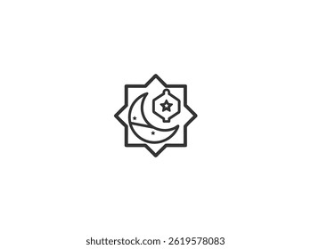 Islamic Symbol Icon, Showing E commerce or Digital Islamic Content
