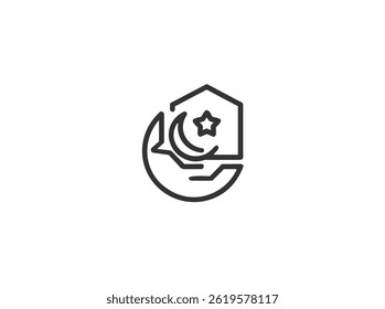 Islamic Symbol Icon, Showing E commerce or Digital Islamic Content