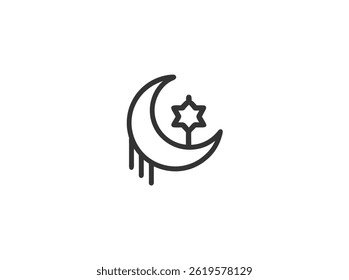 Symbol für islamisches Symbol, E-Commerce oder digitale islamische Inhalte anzeigen