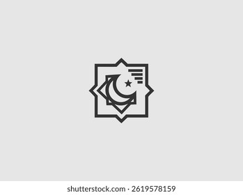 Islamic Symbol Icon, Showing E commerce or Digital Islamic Content