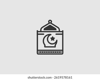Symbol für islamisches Symbol, E-Commerce oder digitale islamische Inhalte anzeigen