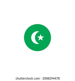 Islamic Symbol Icon Vector. Moon and Star Image