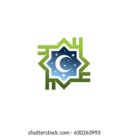 islamic symbol logo. ramadan arabic theme