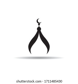 Símbolo islámico y plantilla vectorial de logotipo