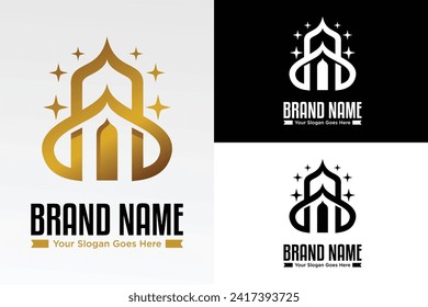Símbolo islámico Mezquita Ilustración creativa logotipo vectorial