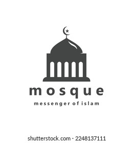 Islamic symbol. Mosque Creative Logo Design Template With Simple Concept.