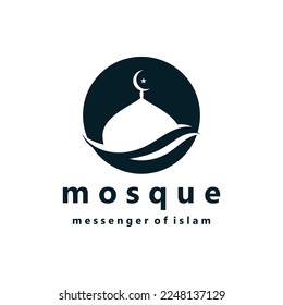 Islamic symbol. Mosque Creative Logo Design Template With Simple Concept.