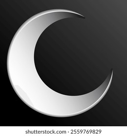 Islamic symbol on black background. Vector illustration
