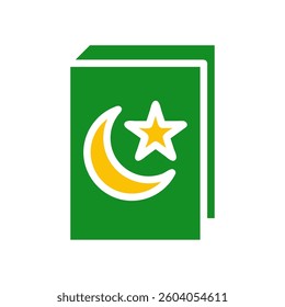 Islamic Symbol, Star and Crescent graphic icon