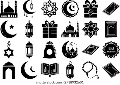 Sammlung islamischer Symbole für die Feierlichkeiten zum Mubarak-Jubiläum