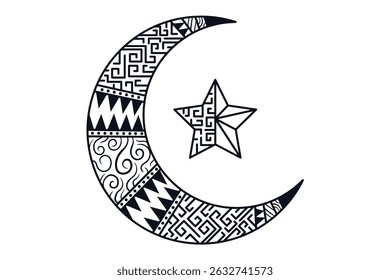Islamic Symbols and Religious Elements Moon and Star