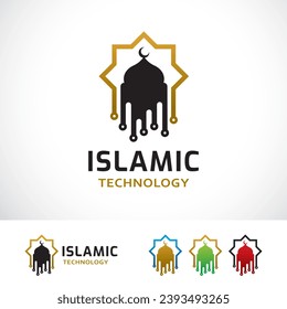 Islamic Technology Logo Design Template