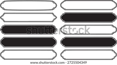 Islamic Text Banner Set - 10 Elegant Arabic Style Headers and Name Plates for Ramadan and Eid Vector