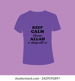 Islamic text T shirt design template