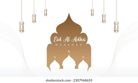 Islamic theme background banner poster design for Eid al-Adha celebration