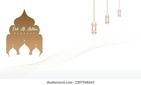 Islamic theme background banner poster design for Eid al-Adha celebration