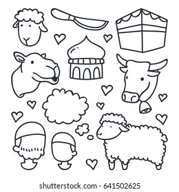 Islamic theme cartoon doodle