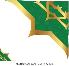 Islamic theme luxury twibbon border frame vector illustration. Good for banner, poster, greeting card, party card, invitation, template, advertising, campaign, and social media.