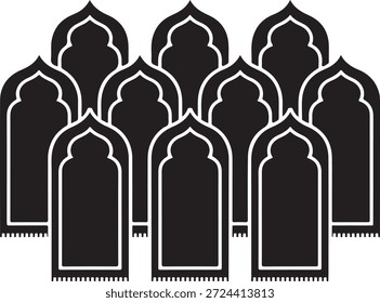Conjunto de Vector de silueta de lápida islámica 