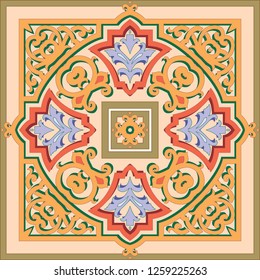 Islamic Traditional Pattern.Floral design in oriental style.