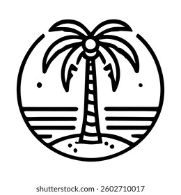 islamic tree coconut ramadan outline