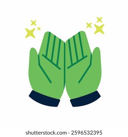 Islamic two hands praying ramadan theme icon