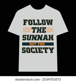 Islamic typography tshirt design in black background