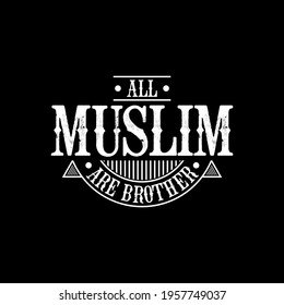 islamic typography for tshirt design with quote
