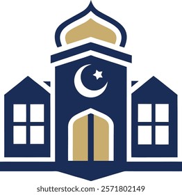 Islamic University or Islamic colegeecollege logo illustration design