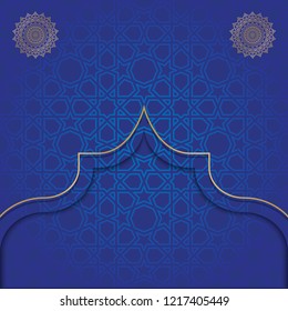 Islamic vector background with geometry pattern