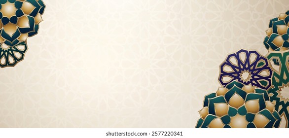 Islamic vector background, Ramadan kareem and eid mubarak banner