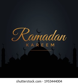 Islamic vector design with black and gold color