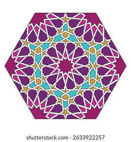 Islamic vector design of Eid Mubarak  greeting card template with ornament pattern