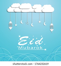 Islamic vector design eid mubarok 