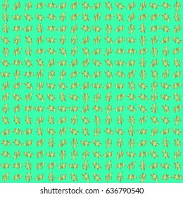 Islamic vector design. Floral tiles. Seamless pattern oriental ornament. Green and golden textile print.